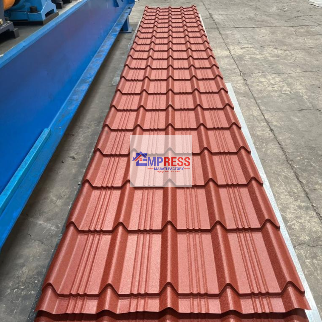Maroon Red Matte Finish V-Tile Mabati - Premium Mabati Kenya