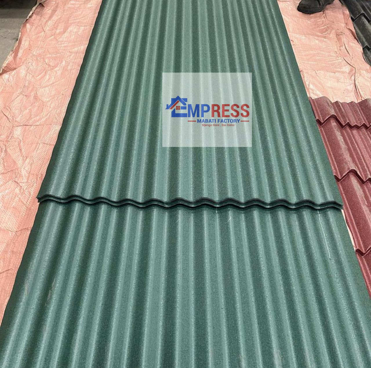 Green Matte Finish E-Corrugate Mabati - Premium Mabati Kenya
