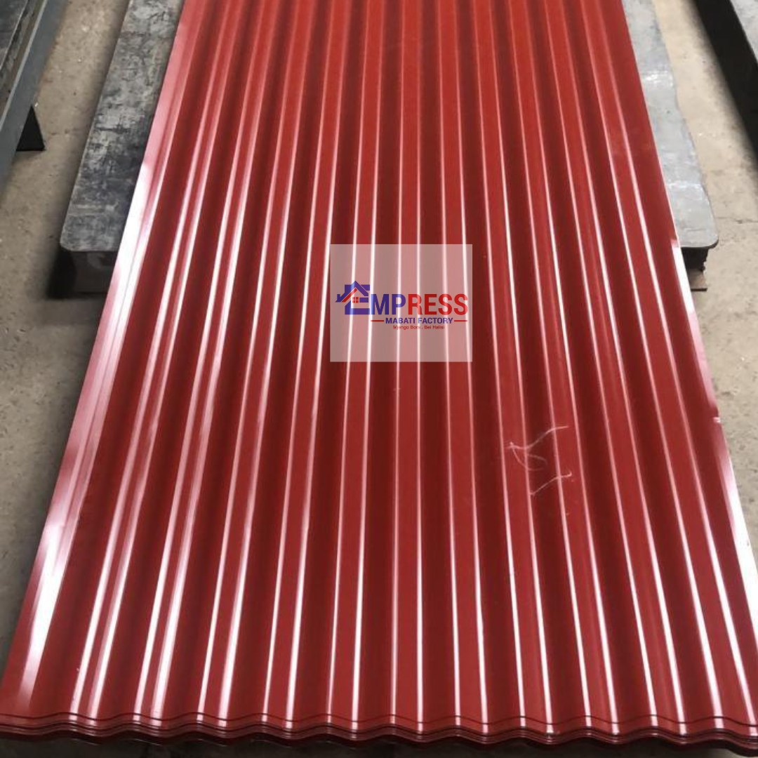 Maroon Glossy Finish E-Corrugate Mabati - Premium Mabati Kenya