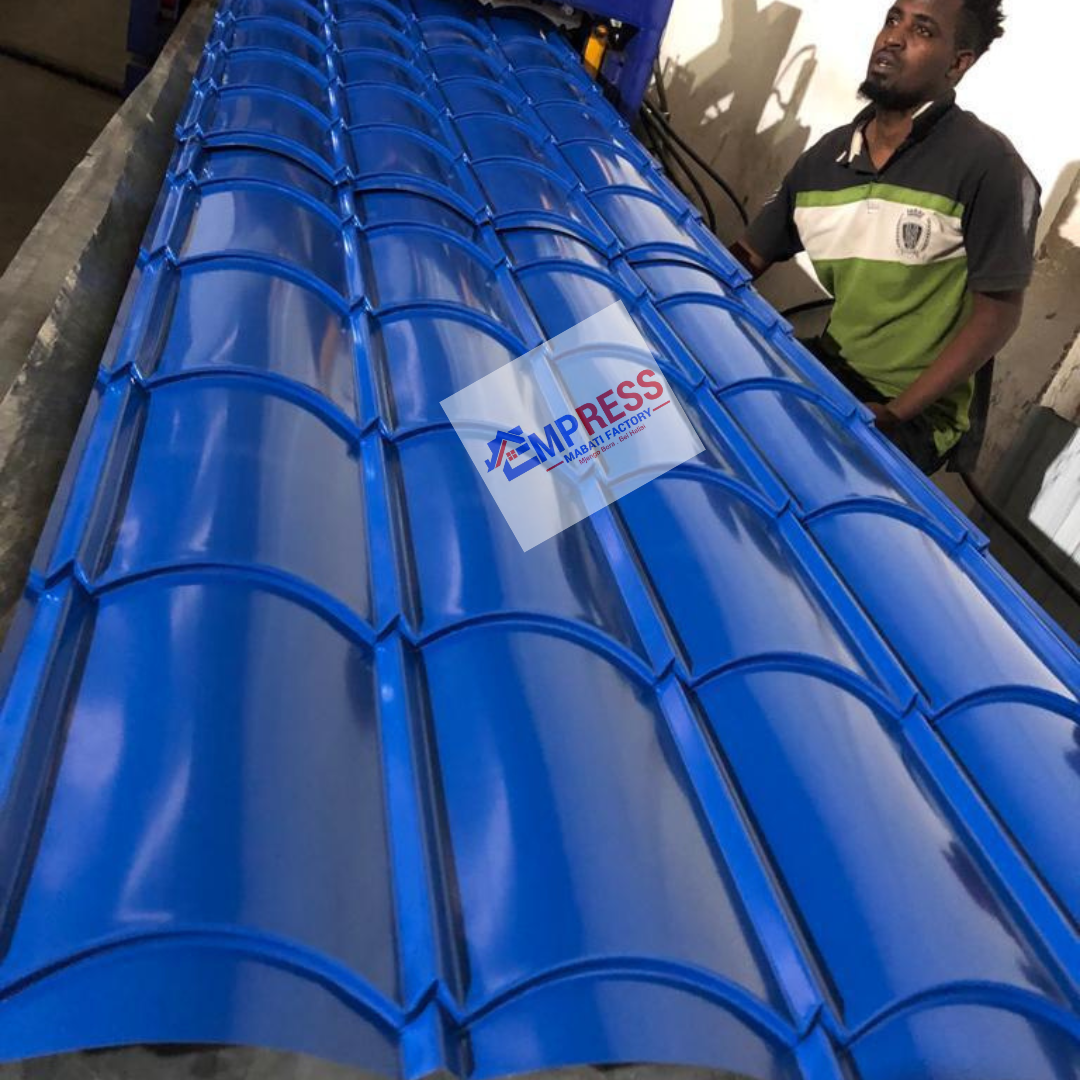 Blue Glossy Finish Empress Tile Mabati - Premium Mabati Kenya