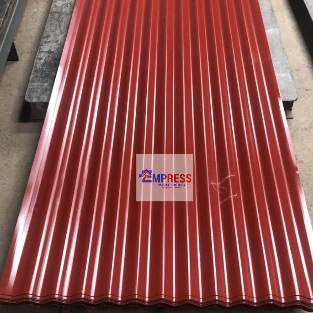 Maroon Glossy Finish E-Corrugate Mabati - Premium Mabati Kenya