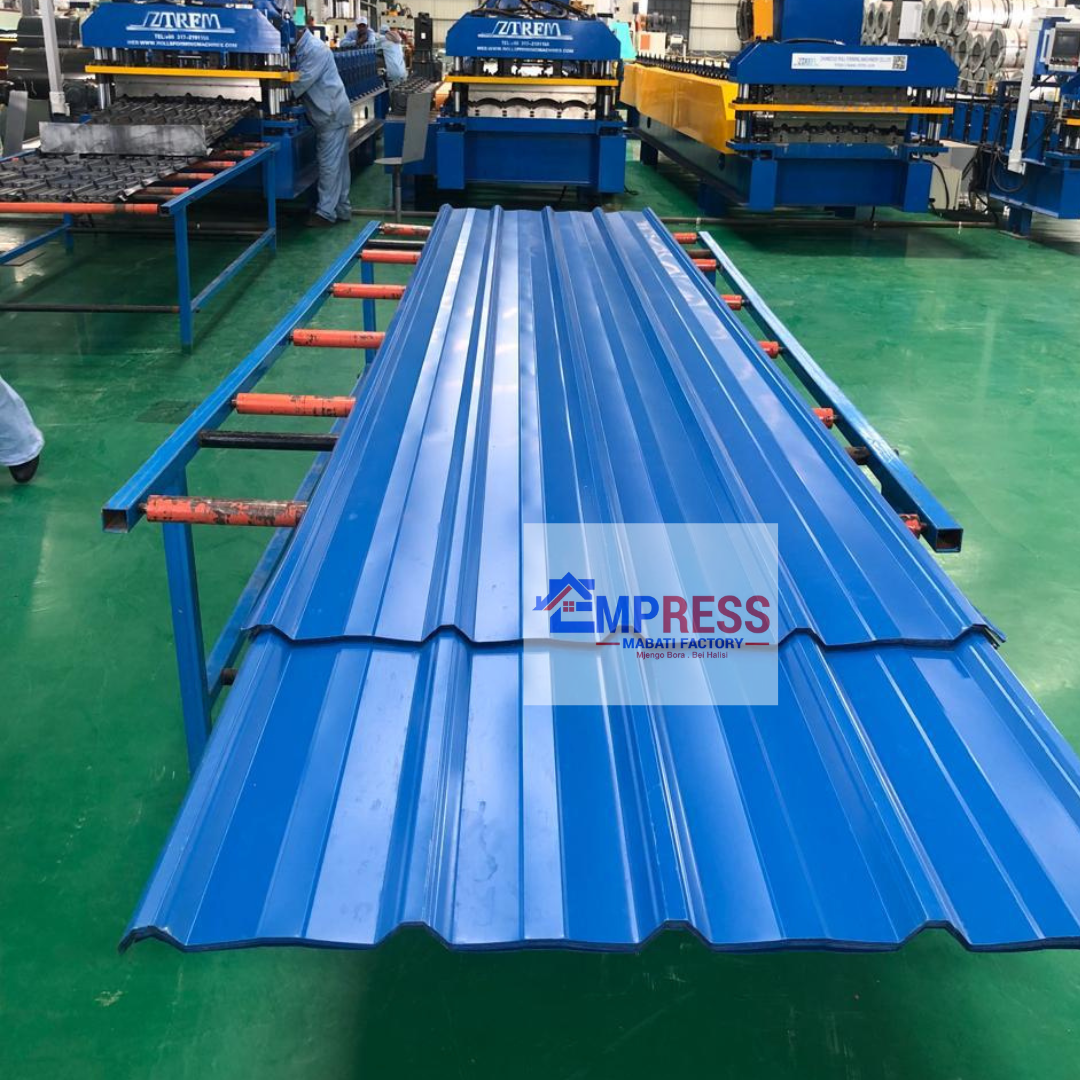 Blue Glossy Finish Box Profile IT/4 Mabati - Premium Mabati Kenya