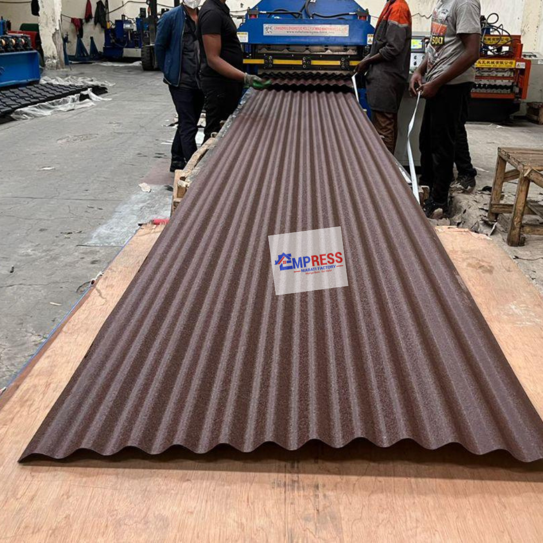 Chocolate Matte Finish E-Corrugate Mabati - Premium Mabati Kenya