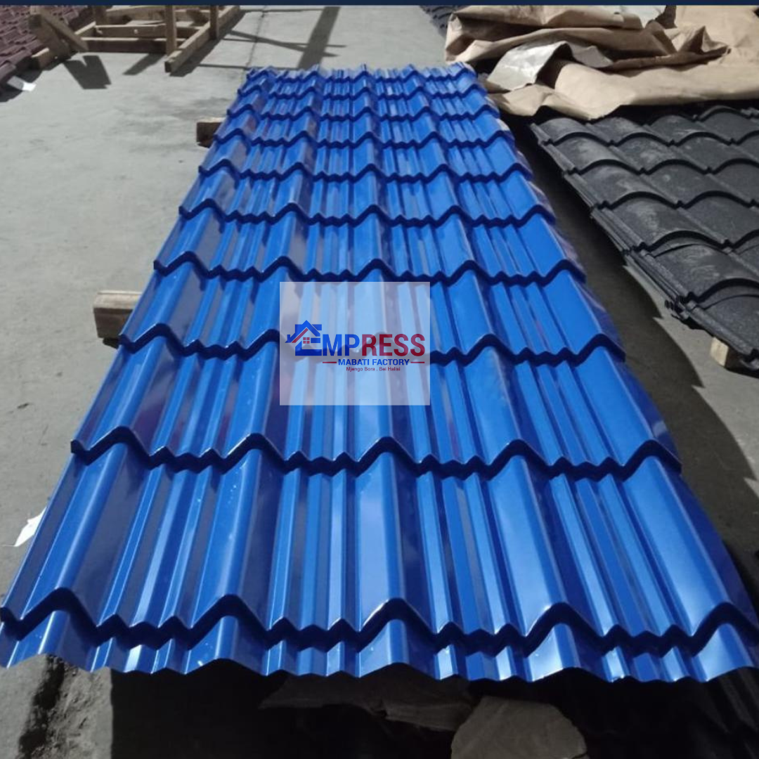 Blue Glossy Finish V-Tile Mabati - Premium Mabati Kenya