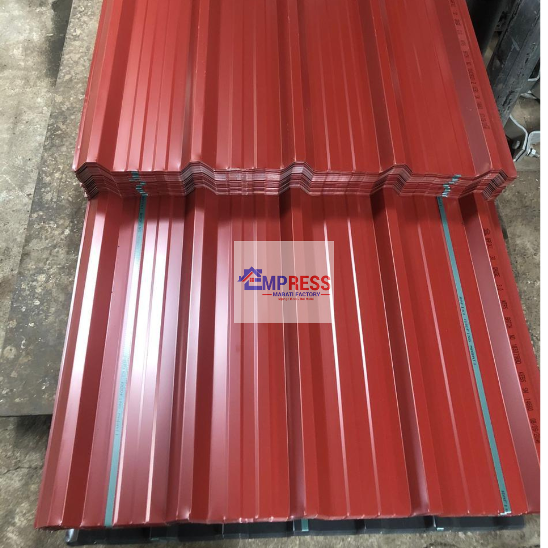 Brick Red Glossy Finish Box Profile IT/4 Mabati - Premium Mabati Kenya