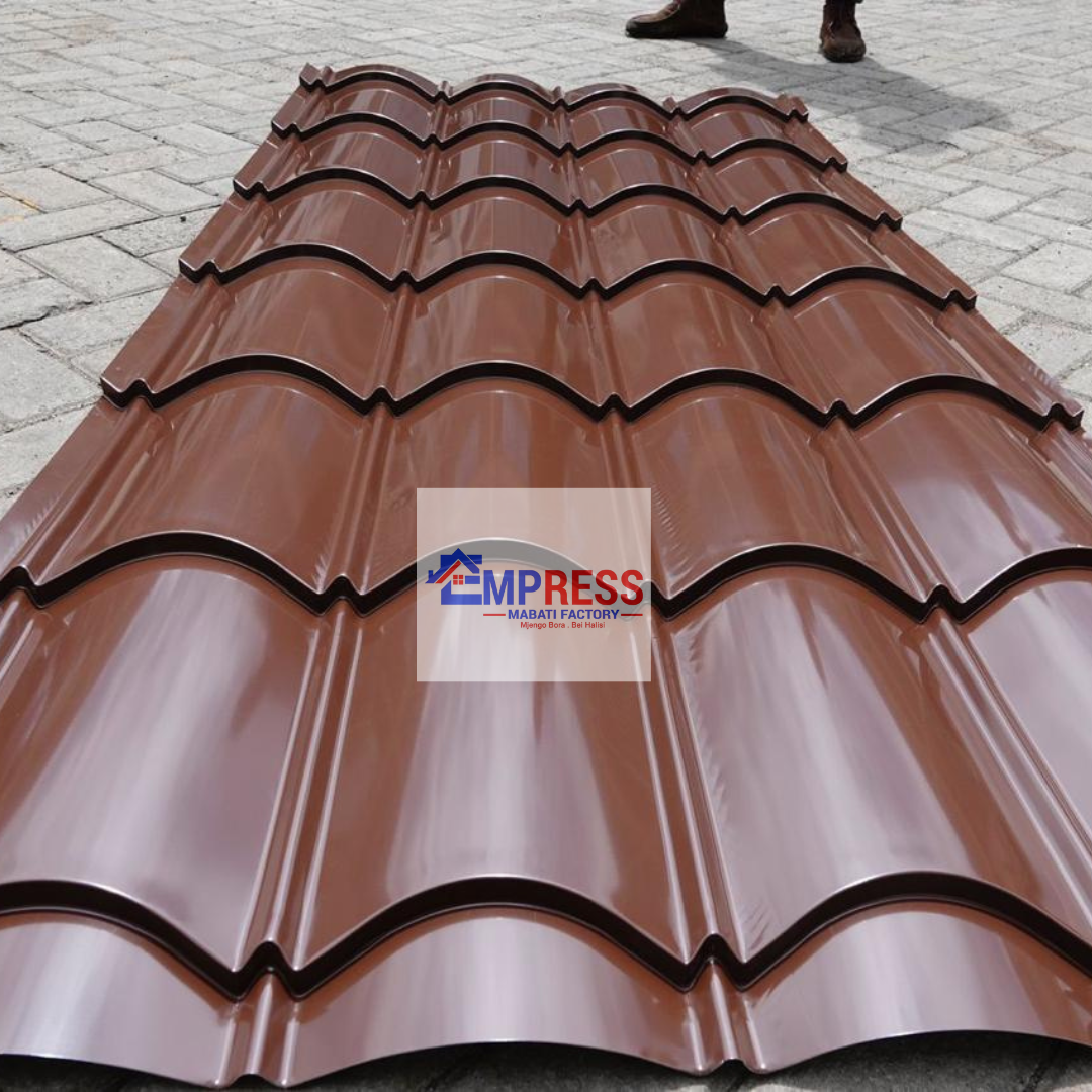 Maroon Glossy Finish Empress Tile Mabati - Premium Mabati Kenya