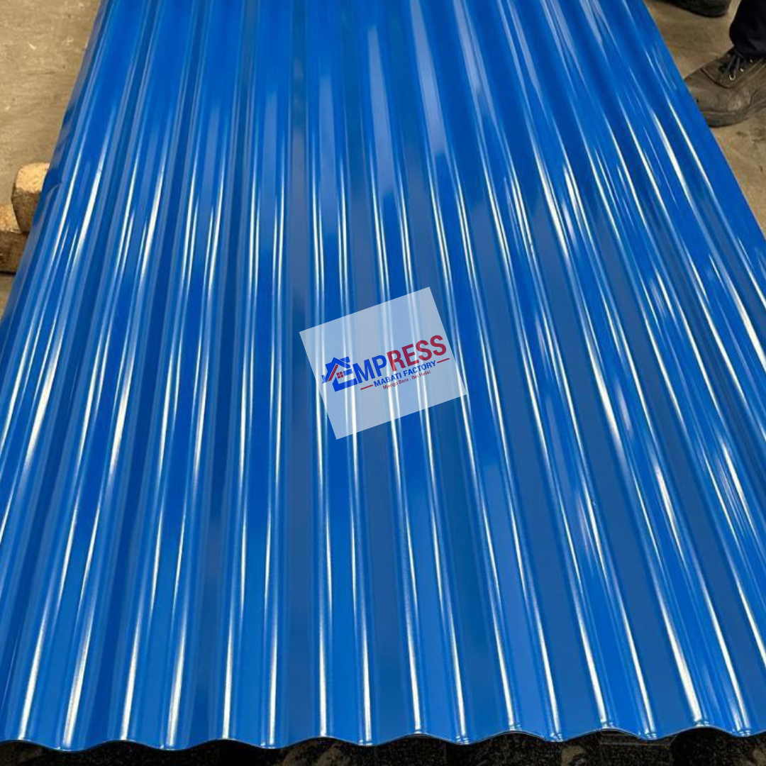Blue Glossy Finish E-Corrugate Mabati - Premium Mabati Kenya