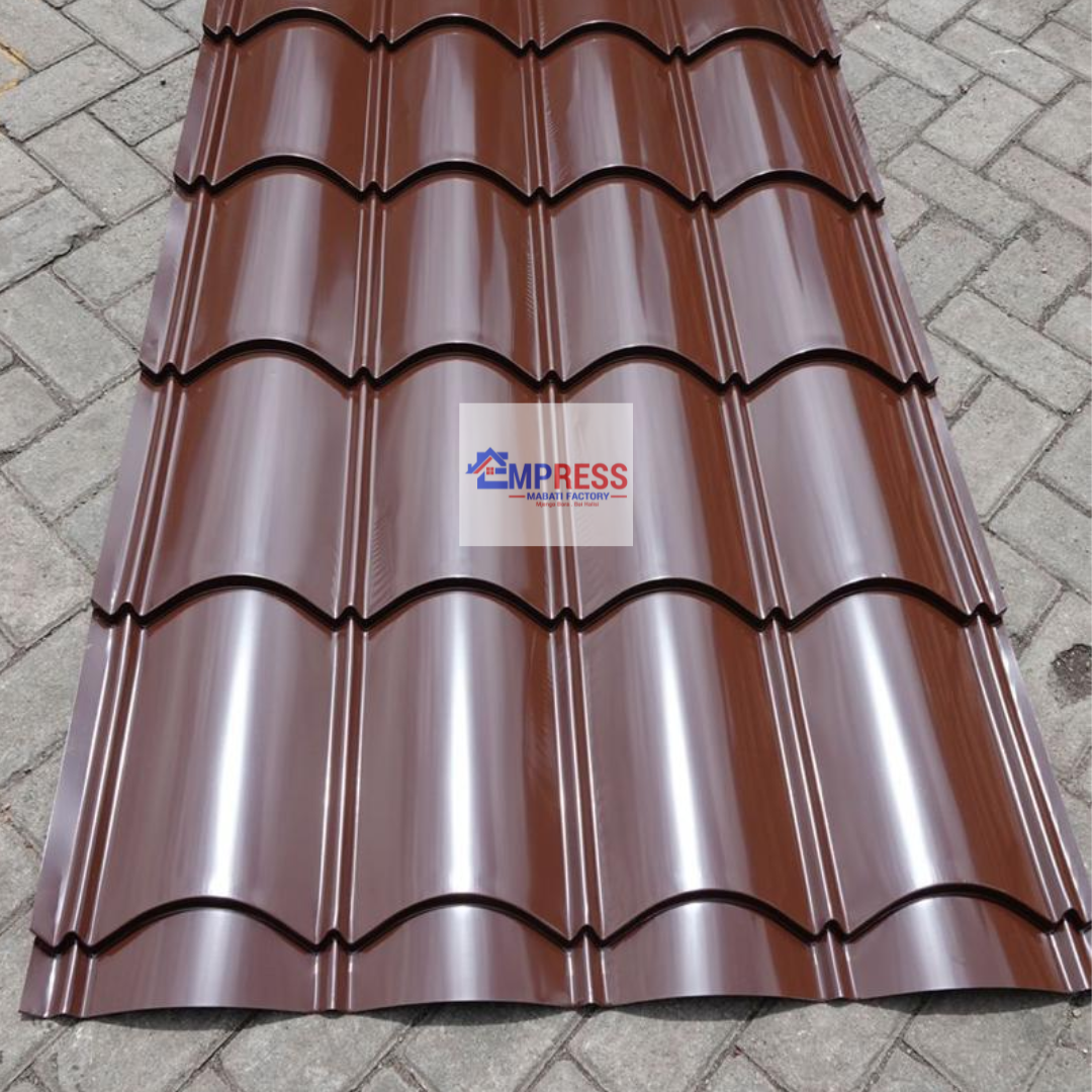 Profile - Empress Tile Color -Maroon glossy finish 30gauge -590 per m 28gauge-750 per m - Premium Mabati Kenya