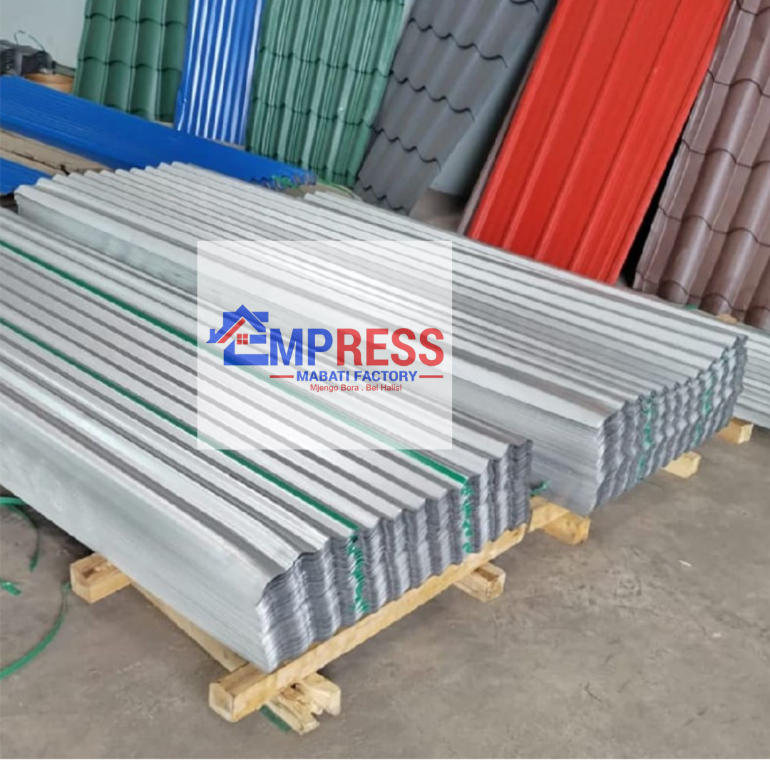 Galvanized Non-Colored E-Corrugated Mabati – 32 Gauge